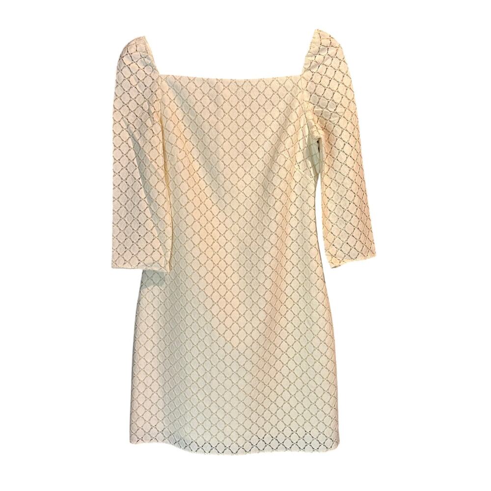 Trina Turk 0 Cream Lace gold mini micro dress special occasion Fairy Minimalist